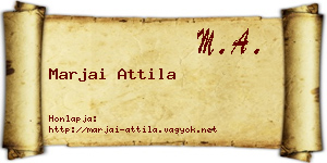 Marjai Attila névjegykártya