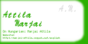 attila marjai business card